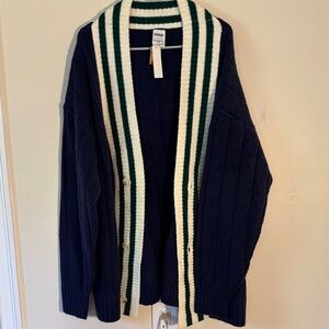 PINK Victoria's Secret Navy and Cream Cardigan